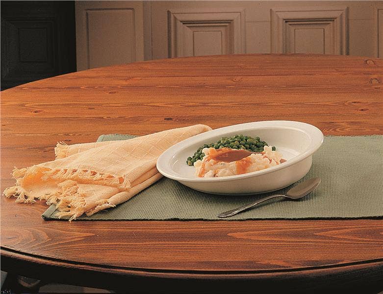 Hi-Lo Scoop Plate | Scooped Dish with Wall