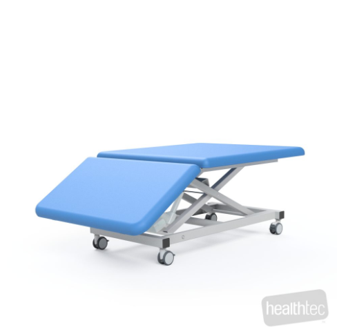 Healthtec HT Ultimate Bobath Table (1210 wide) - Two Section w/Electric Backrest -30° to +80° & Castors 200KG SWL