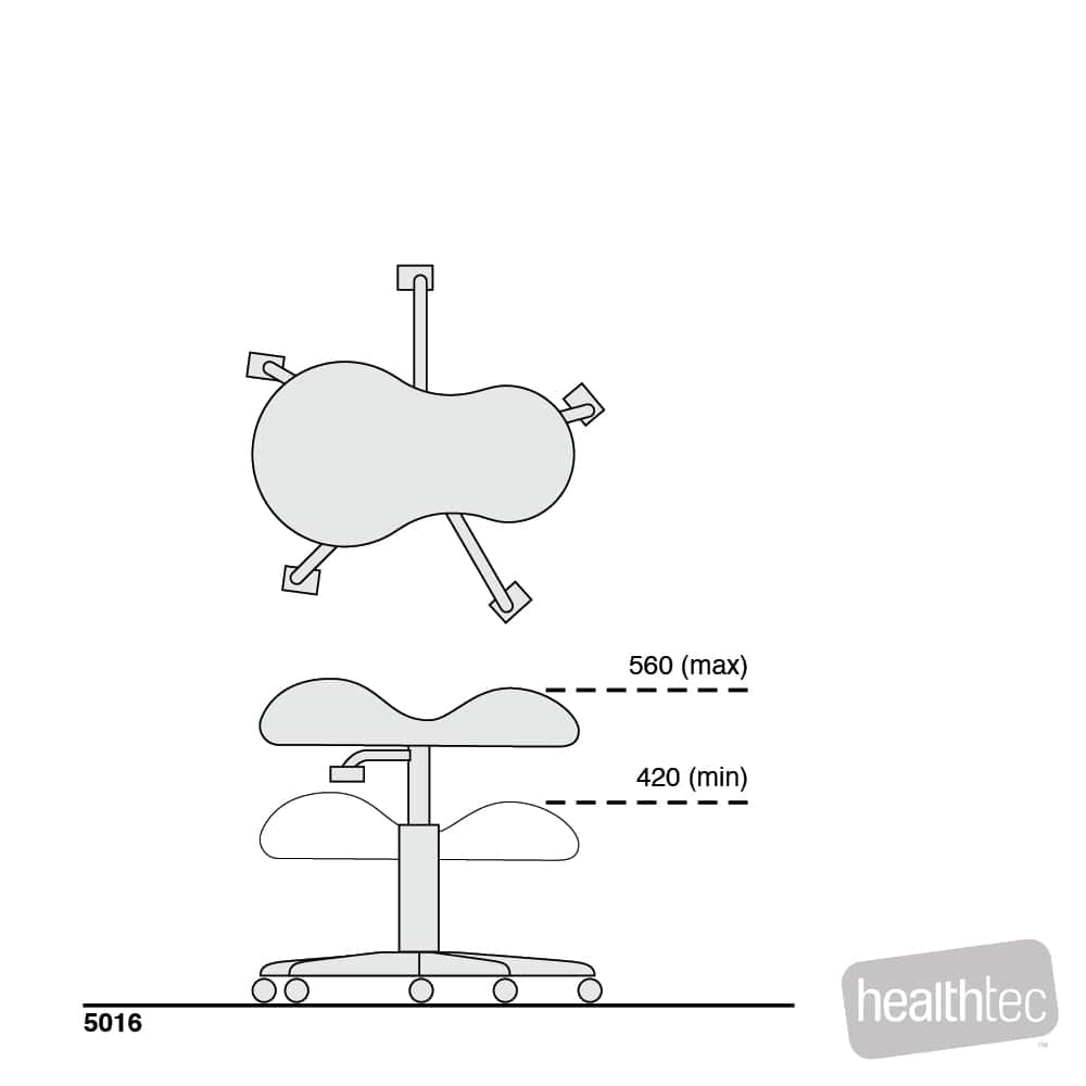 Healthtec HT Peanut Saddle Stool