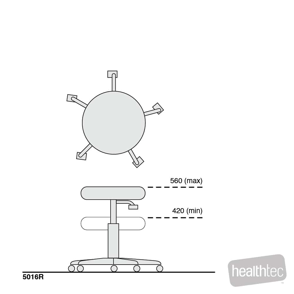Healthtec HT Round Top Stool