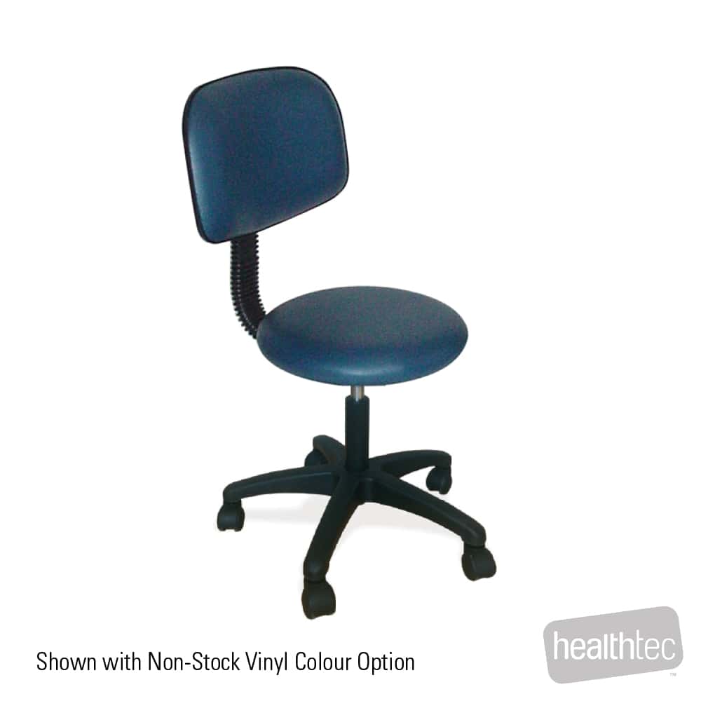 Healthtec HT Therapist Round Top Stool with BackRest