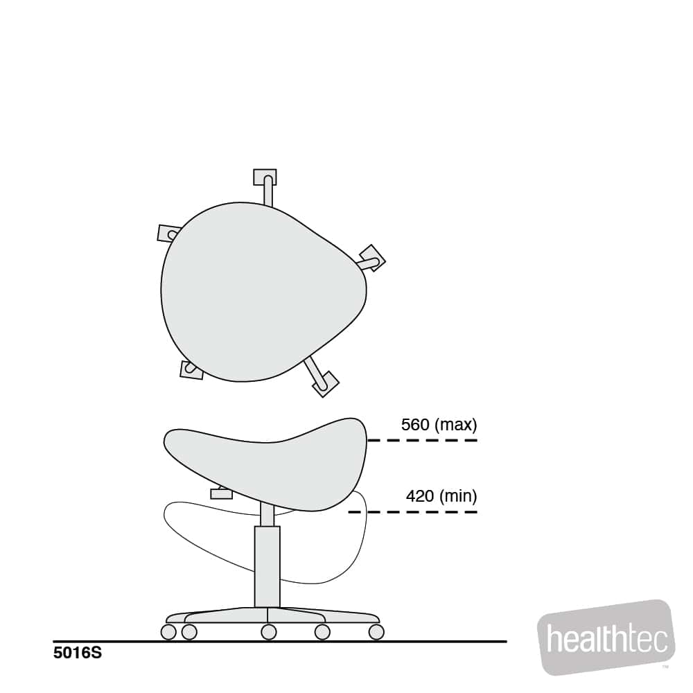 Healthtec HT Traditional Saddle Stool