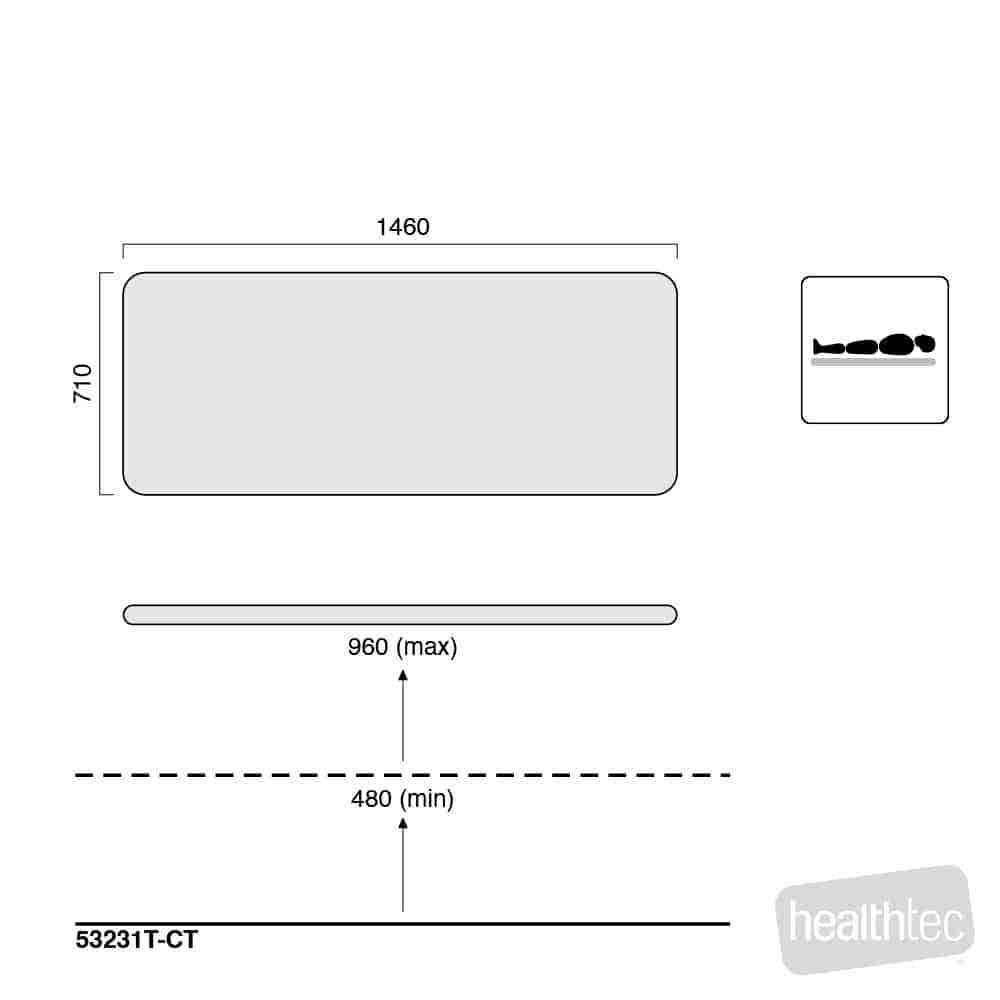 Healthtec LynX Junior Change Table – Low Height, 710mm