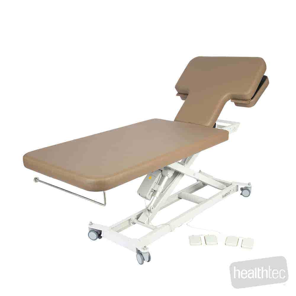 Healthtec LynX Cardiology Table (MM) – Dual Backrest Cutouts – All Electric, 710mm