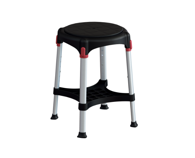 King Rotating Round Stool with Tray, Adjustable Height