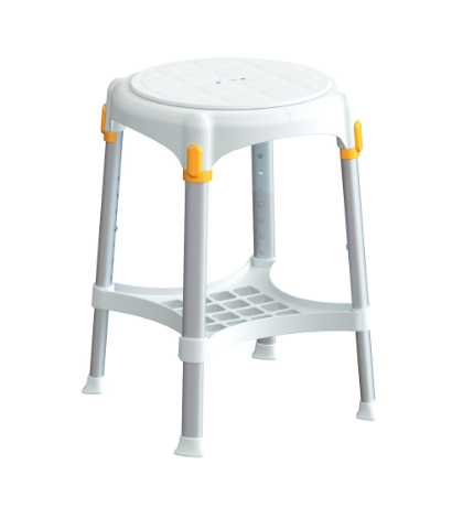 King Rotating Round Stool with Tray, Adjustable Height