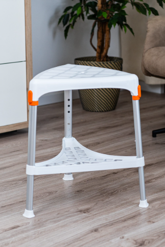 King Triangle Stool with Tray, Adjustable Height