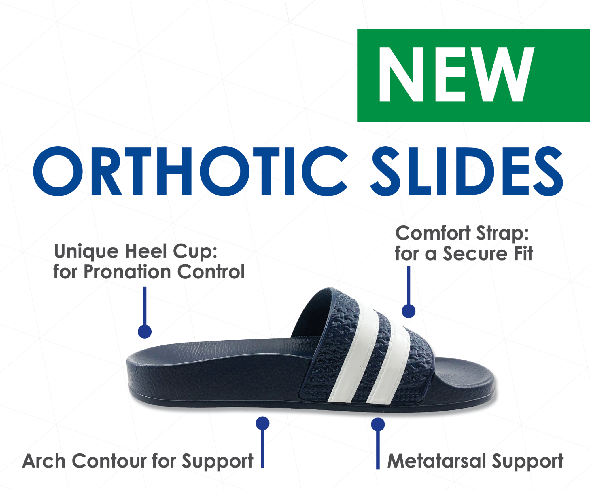 ICB Orthotic Slides Navy