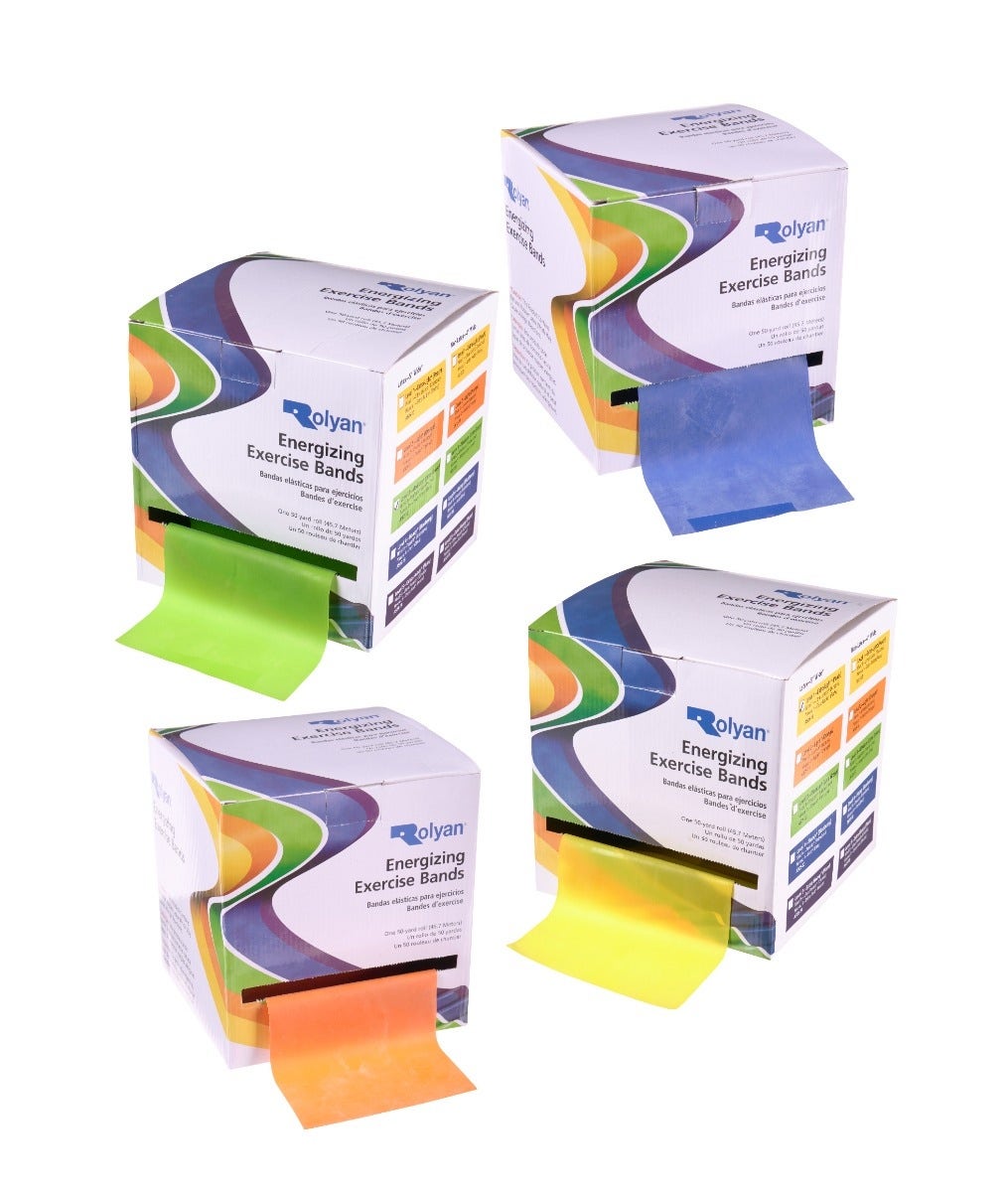 Rolyan Energizing Exercise Bands | Elastic Bands for Physical Therapy