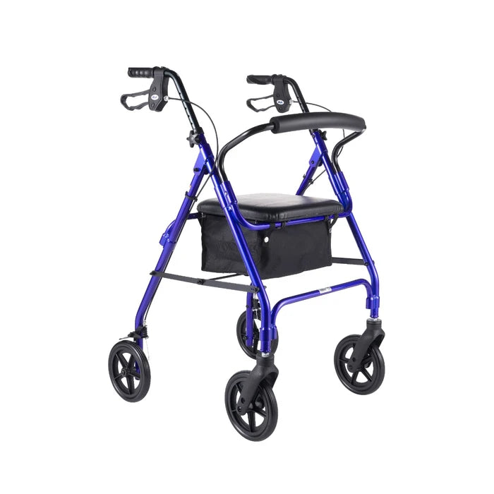 Lightweight Aluminium Rollator, Blue