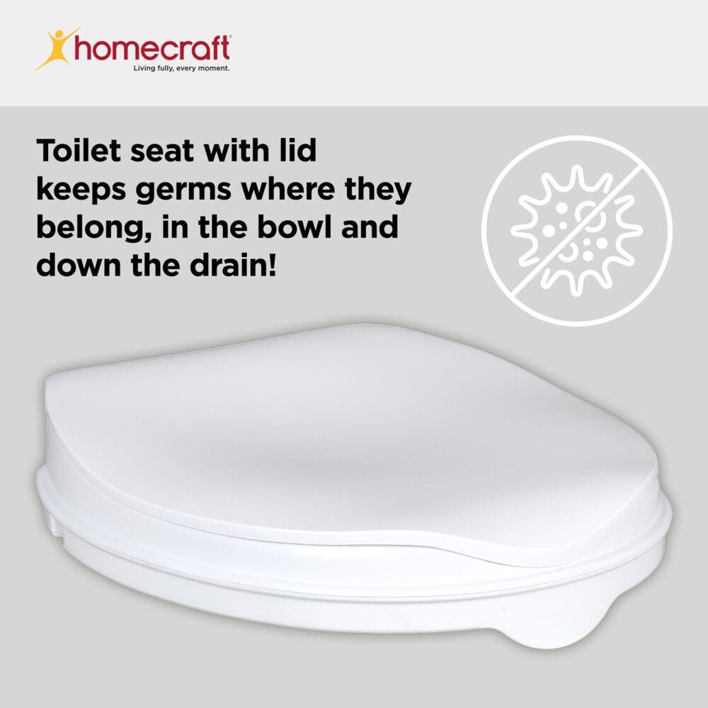 Homecraft Savanah Raised Toilet Seat with Lid