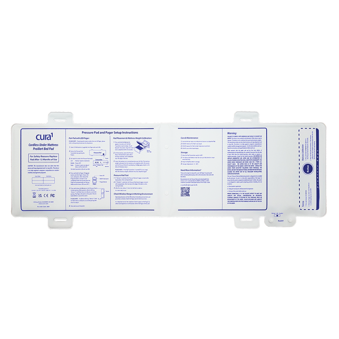 Cordless Under Mattress Prealert Bed Pad 820 x 240mm