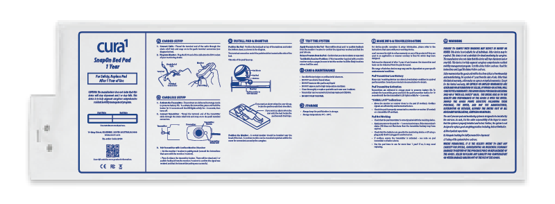 Cura 1 SnapOn Bed Pad, 1 Year, (760 x 250mm)
