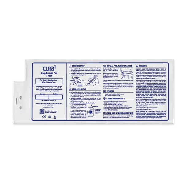Cura 1 SnapOn Chair Pad, 1 Year, (380 x 175mm)