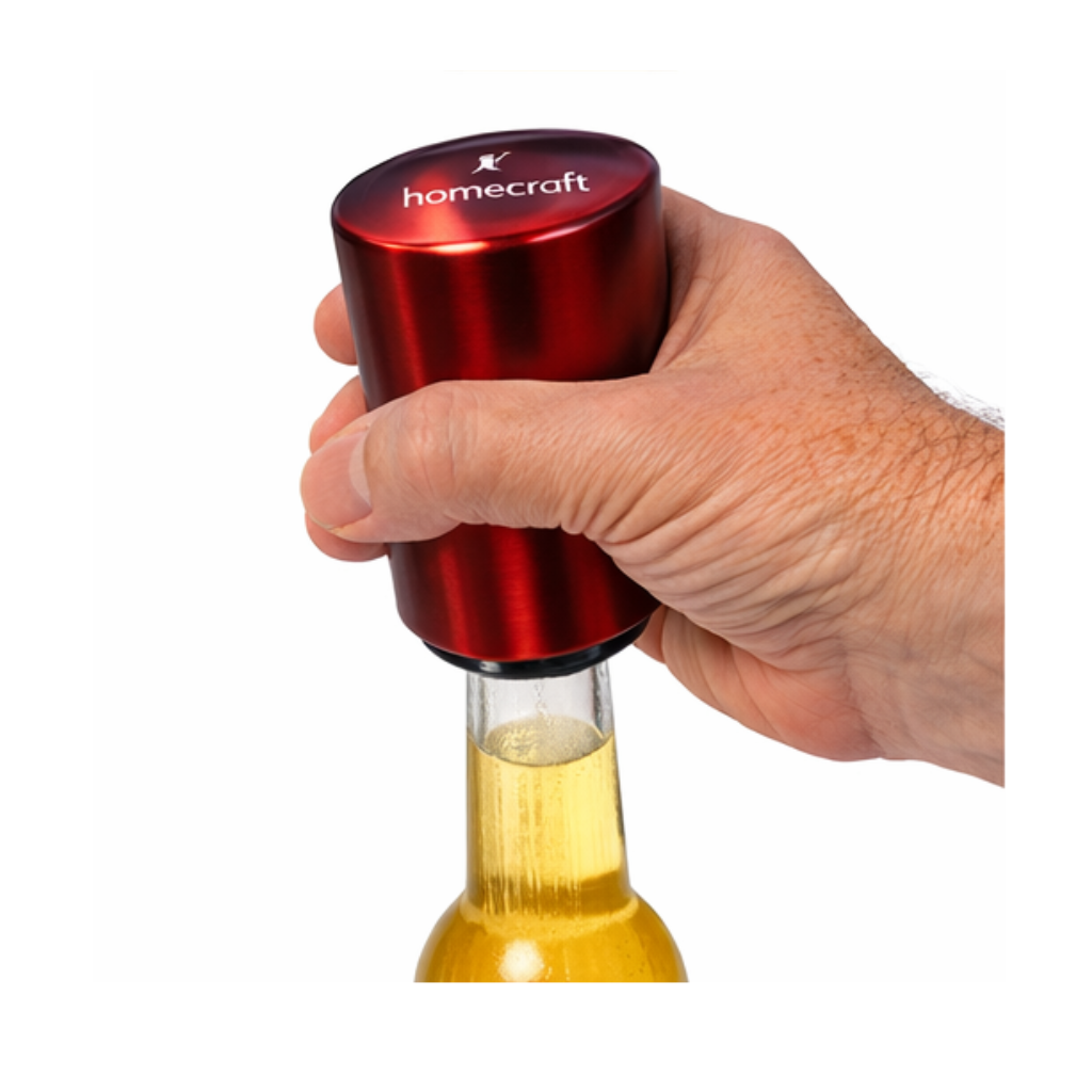 Homecraft Popper One Handed Bottle Opener, Red