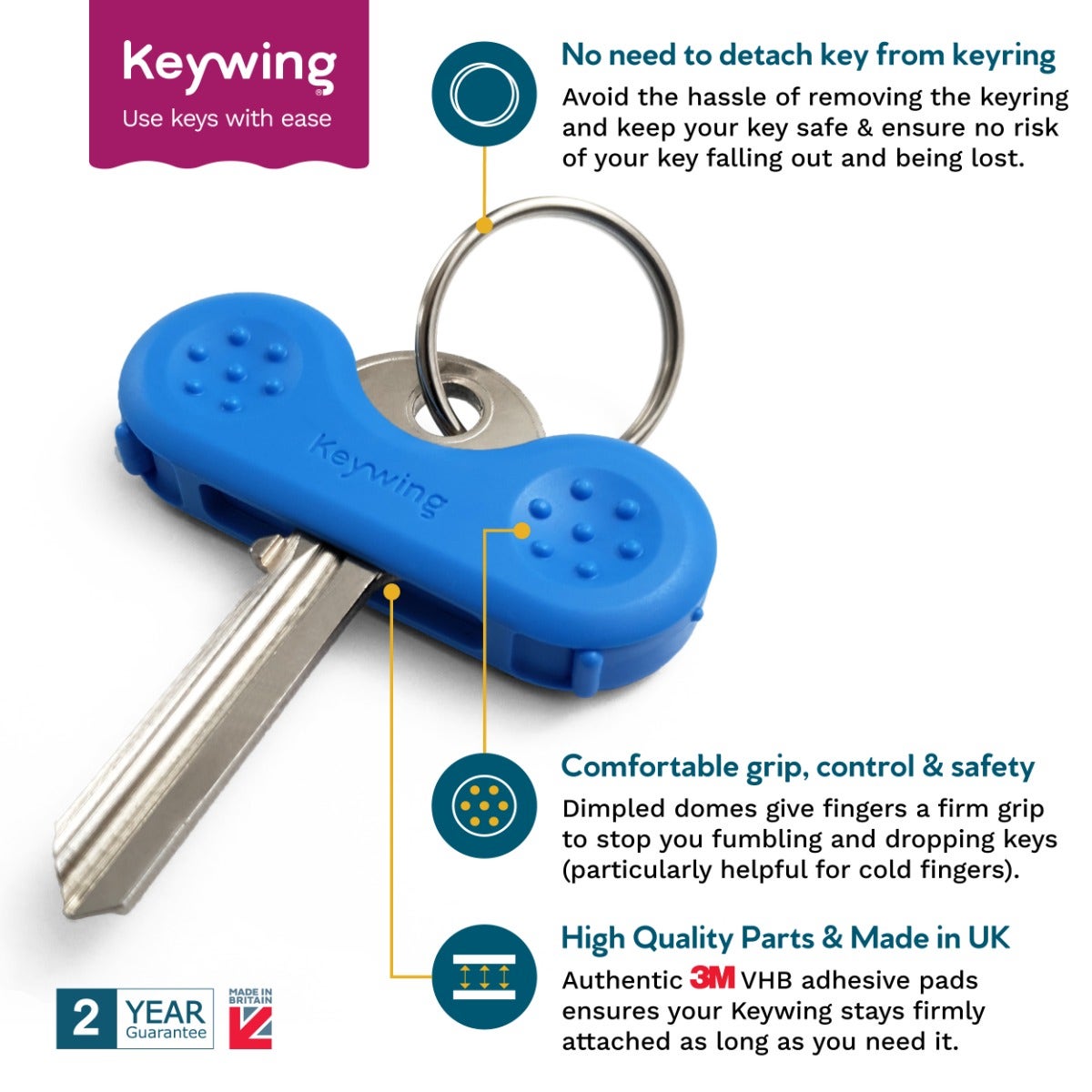 dext Keywing Key Turner, 3pk | Household Aid