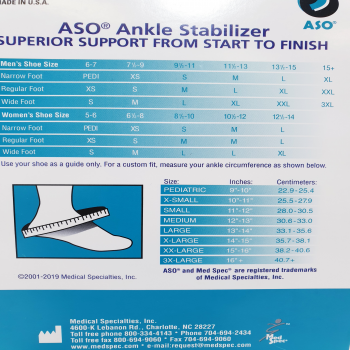 ASO Ankle Stabiliser Black