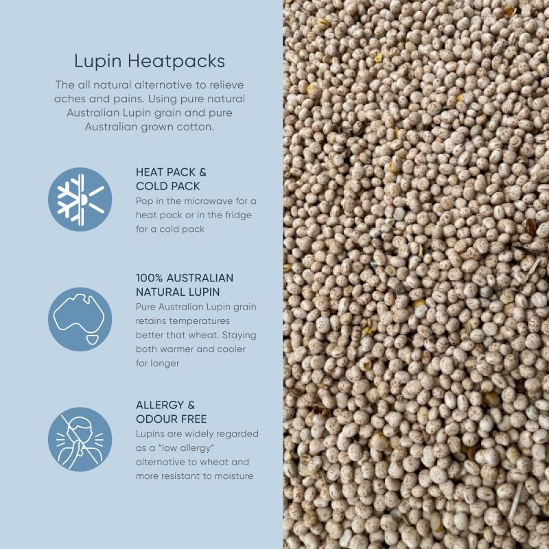 Natural Lupin Heat Pack - Rectangle