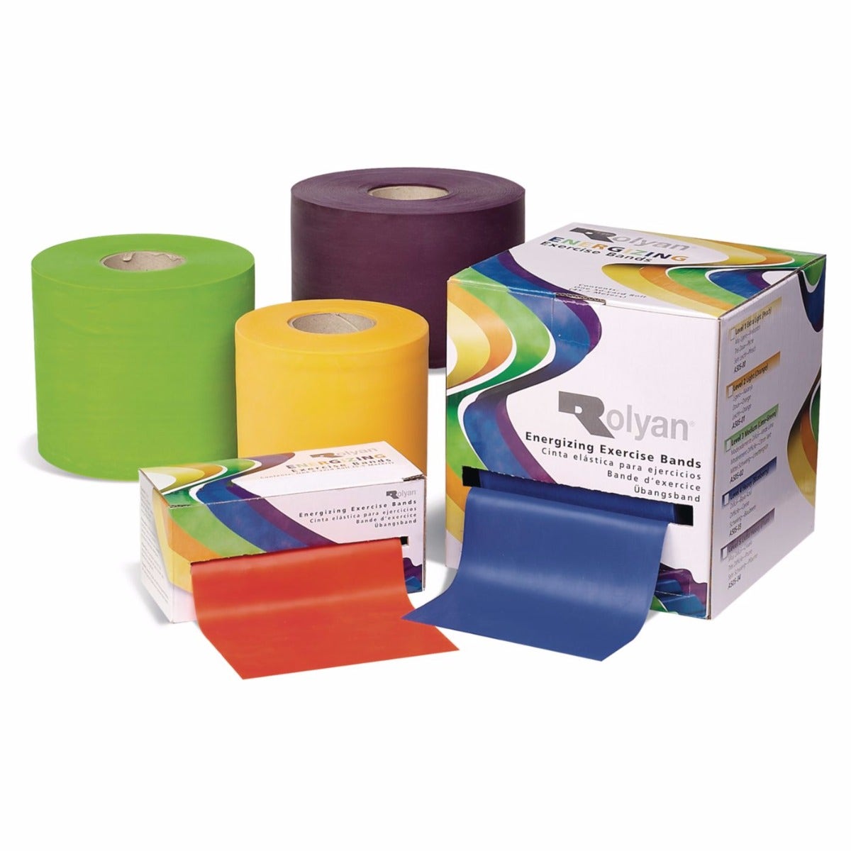 Rolyan Energizing Exercise Bands | Elastic Bands for Physical Therapy