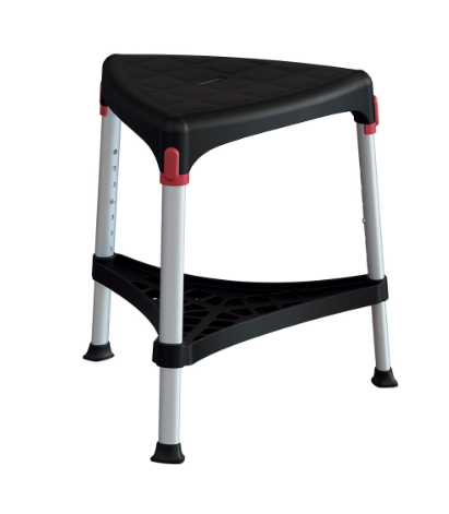 King Triangle Stool with Tray, Adjustable Height