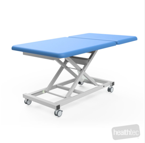 Healthtec HT Ultimate Bobath Table (1210 wide) - Two Section w/Electric Backrest -30° to +80° & Castors 200KG SWL