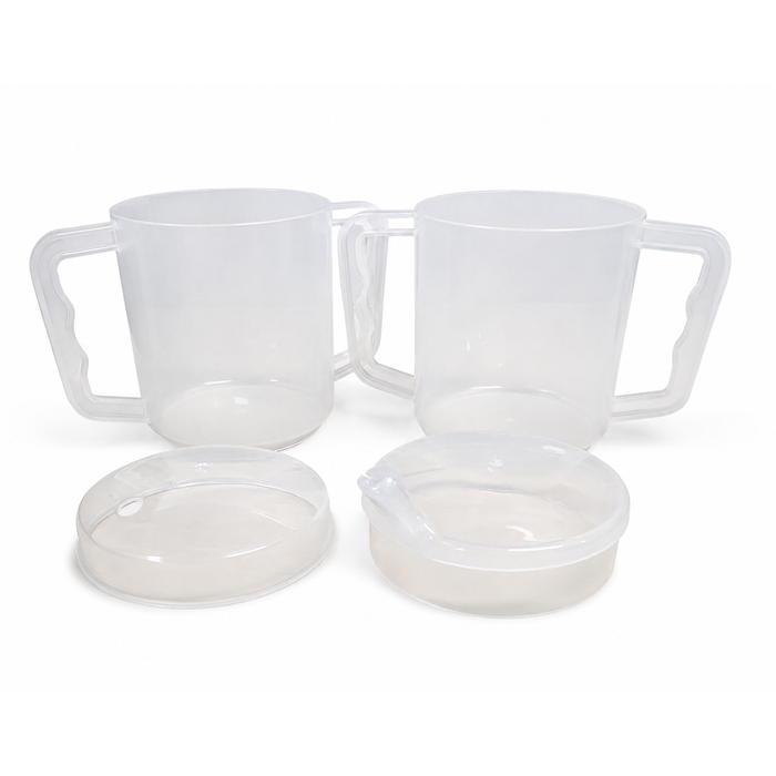 Homecraft Two-Handled Mugs & Lids | Adaptive Mugs & Lids