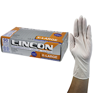 Lincon Latex Examination P/Free Gloves