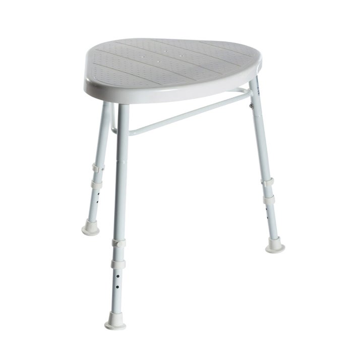 Homecraft White Line Aluminium Corner Shower Stool