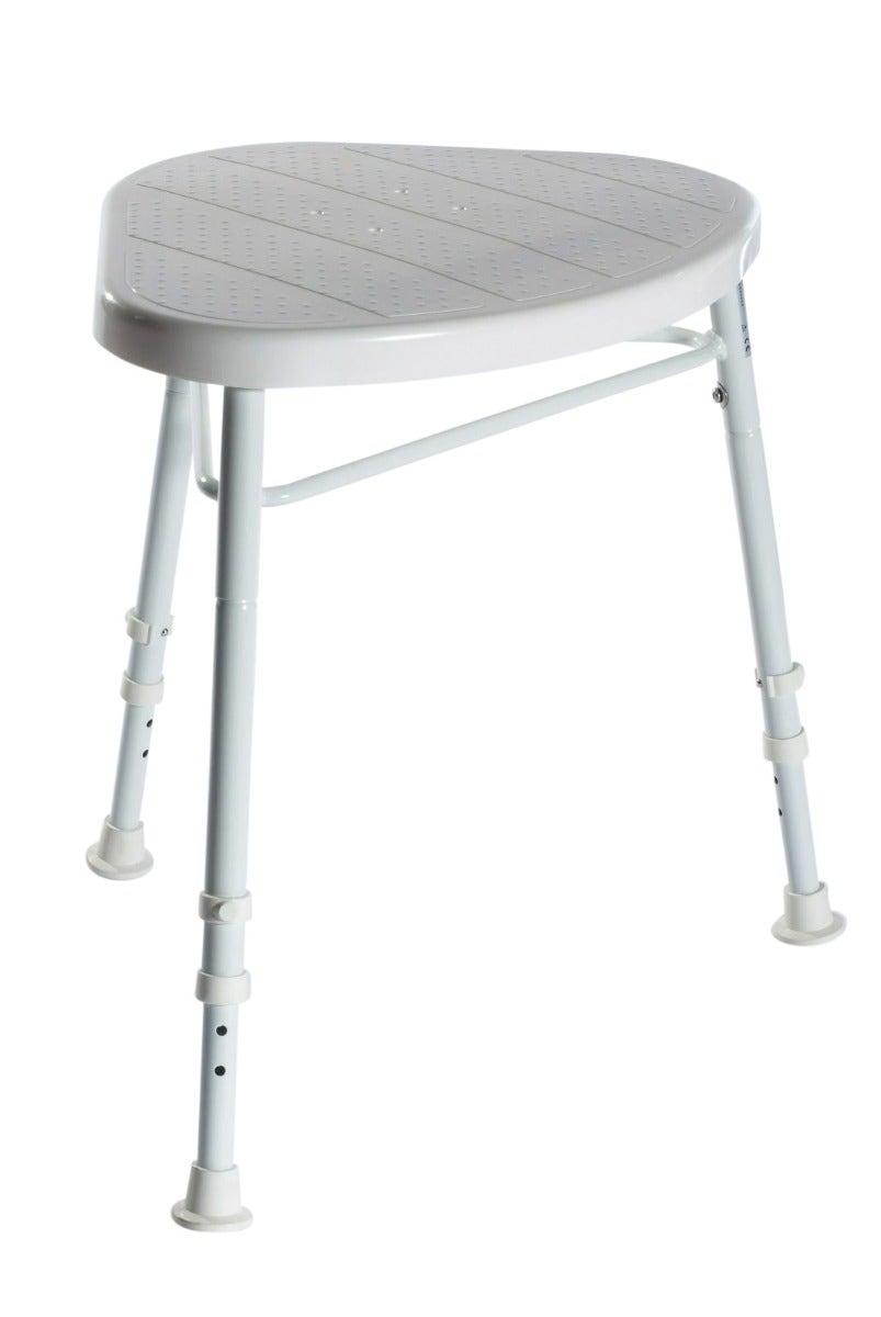Homecraft White Line Aluminium Corner Shower Stool