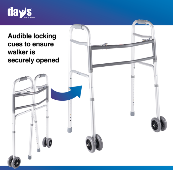 Days Bariatric Walker 317kg with Double 5" Wheels