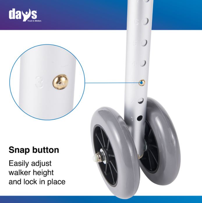 Days Bariatric Walker 317kg with Double 5" Wheels