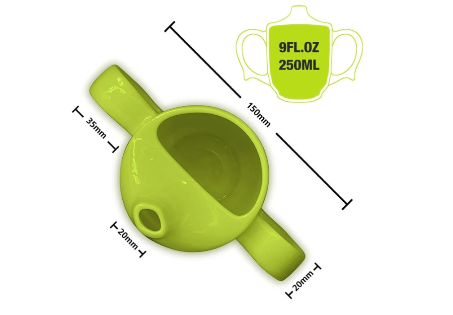 Dignity by Wade Two Handled Feeding Cup, 250ml, Green