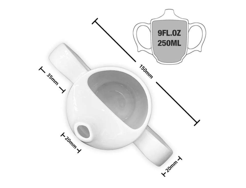 Dignity by Wade Two Handled Feeding Cup, 250ml, White