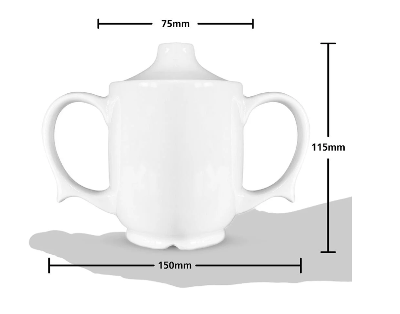 Dignity by Wade Two Handled Feeding Cup, 250ml, White