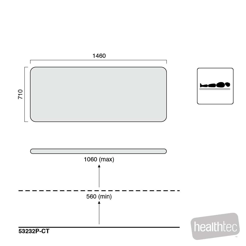 Healthtec LynX Junior Change Table with Hoist Access, 710mm