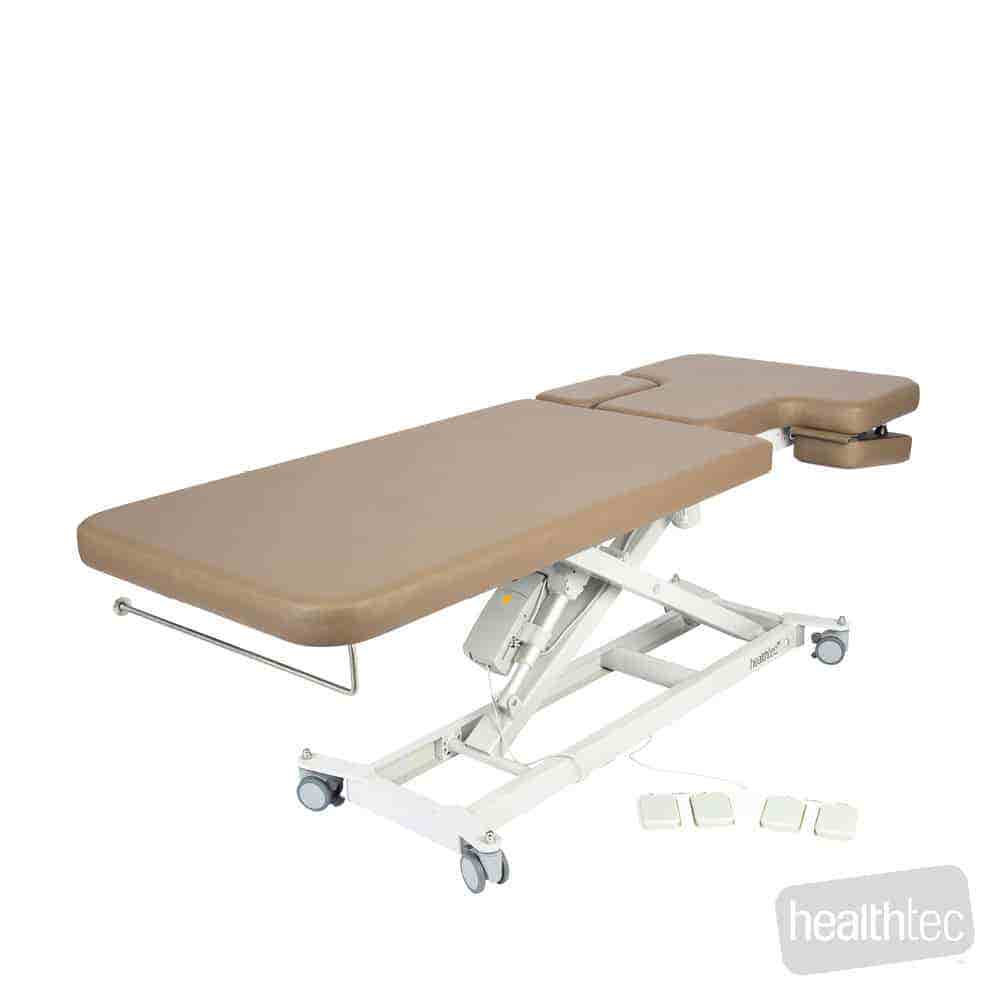 Healthtec LynX Cardiology Table (MM) – Dual Backrest Cutouts – All Electric, 710mm