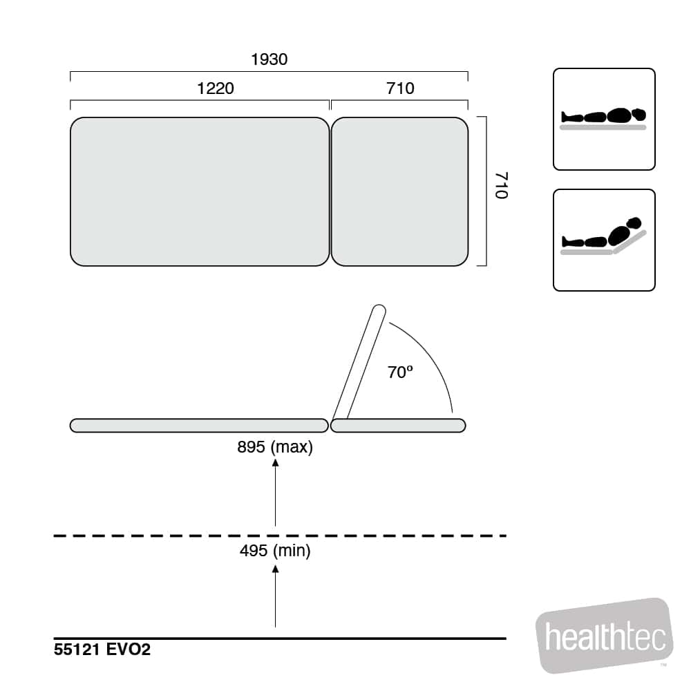 Healthtec EVO2 Bariatric Examination Table