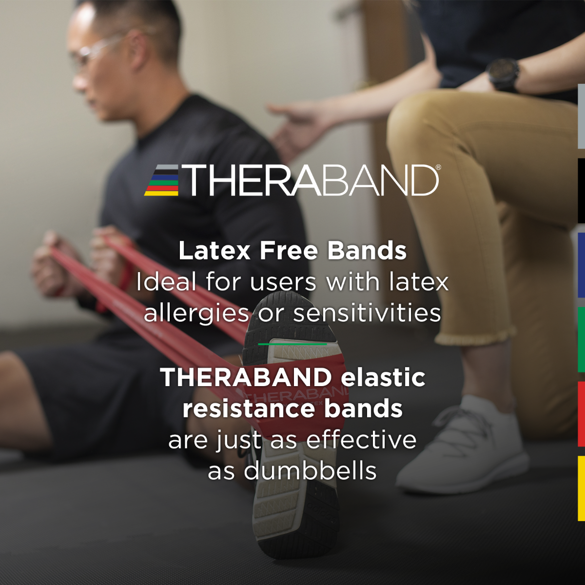 THERABAND Professional Non-Latex Resistance Bands - Ideal for Physical Therapy and Home Workouts