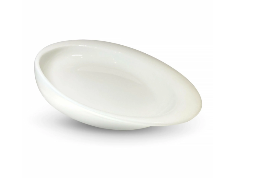 Dignity by Wade 23cm Scoop Plate, White