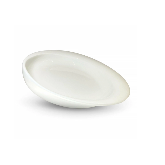 Dignity by Wade 23cm Scoop Plate, White