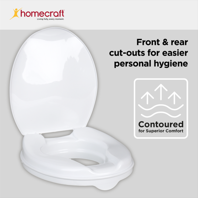 Homecraft Savanah Raised Toilet Seat with Lid