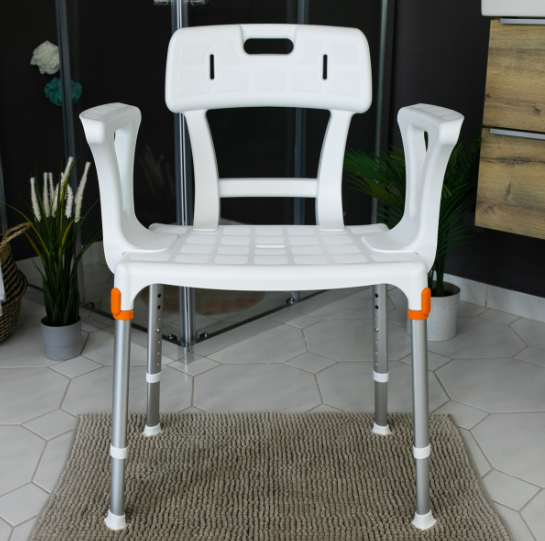 King Shower Seat with Back & Armrests