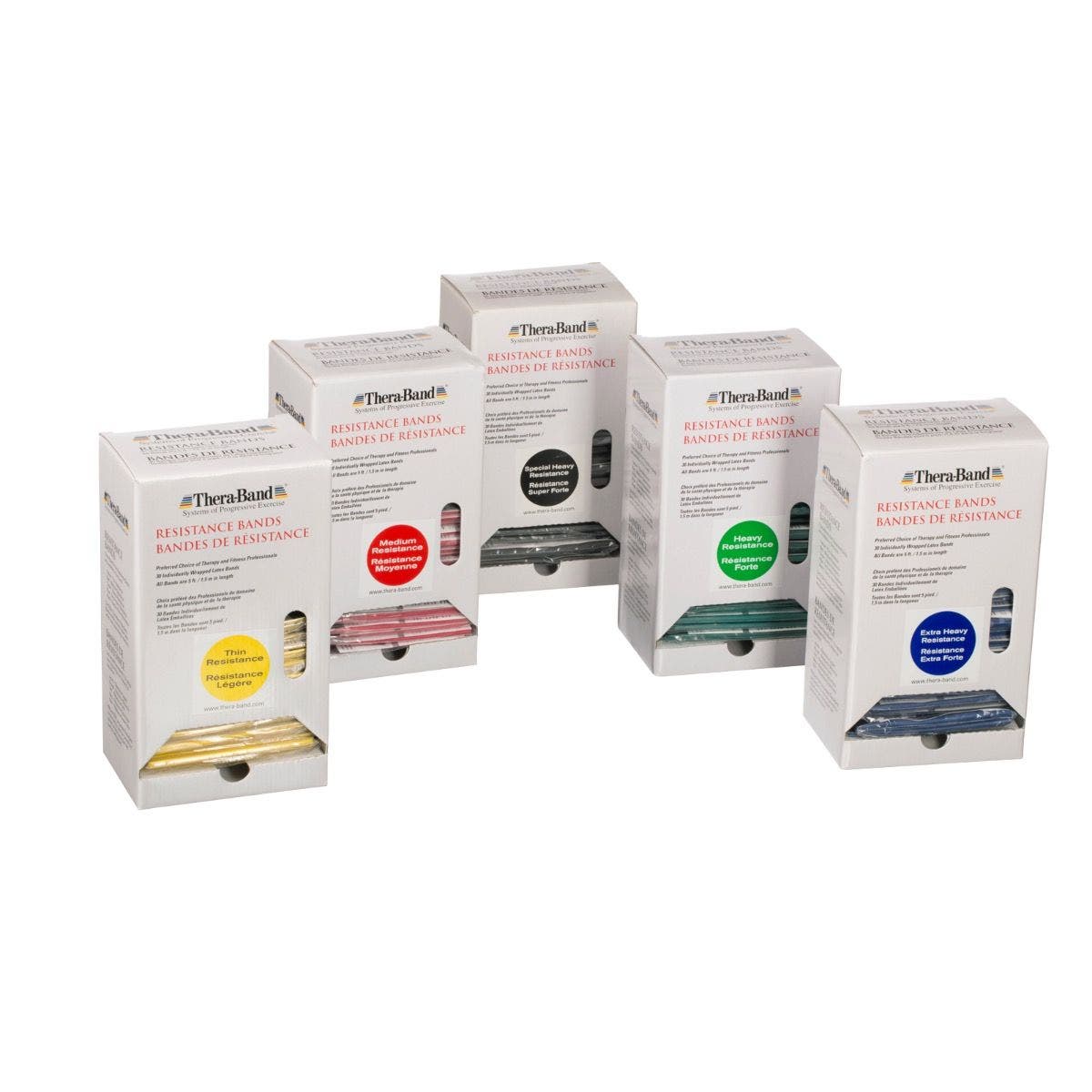 THERABAND Individual Professional Resistance Bands | Dispenser Box